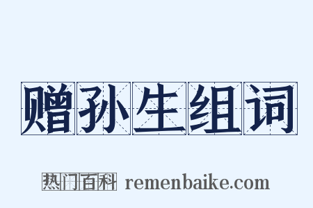 赠孙生组词是什么意思的图片